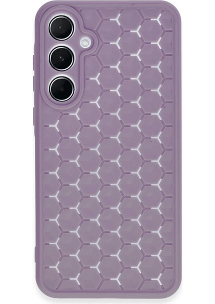 Newface Samsung Galaxy A25 5g Kılıf Petek Silikon Kapak - Lila