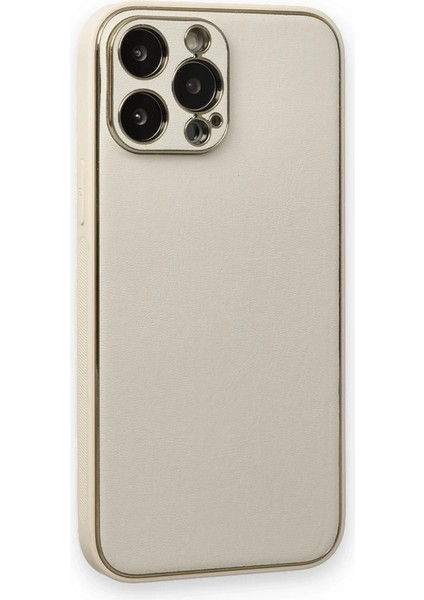 Iphone 13 Pro Kılıf Coco Deri Silikon Kapak - Beyaz fiyatları