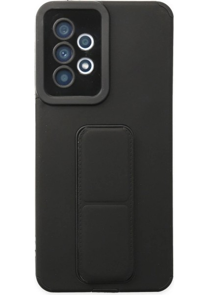 Samsung Galaxy A33 5g Kılıf Mega Standlı Silikon - Siyah