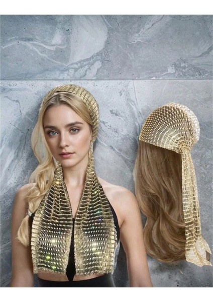 Taşlı Kafa Aksesuarı Kristal Bandana