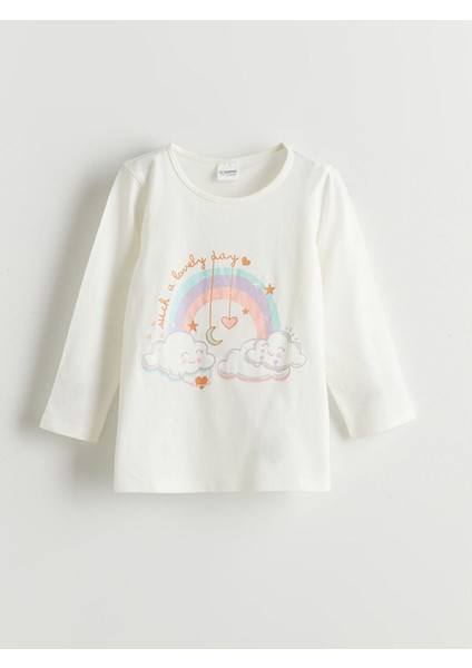 Hilfa Yeni Sezon Bisiklet Yaka Baskılı Kız Çocuk Pijama Takımı fiyatları