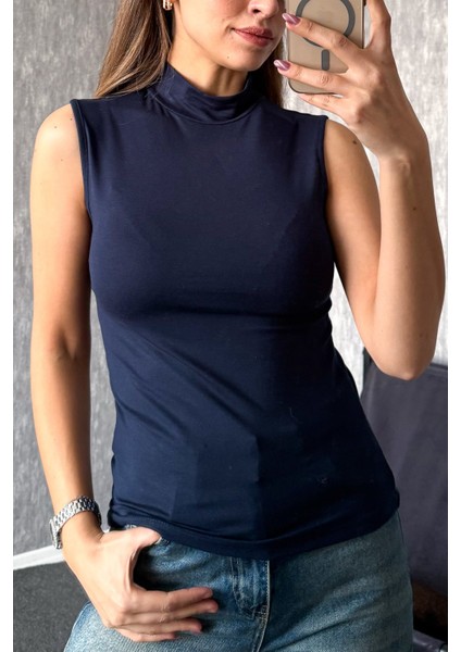 Kadın Kolsuz Yarım Balıkçı Bluz 21757 fiyatları