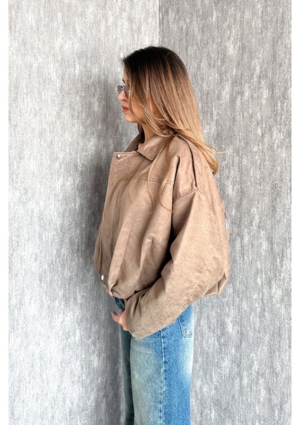 Kadın Süet Bomber Mont 0730 fırsatları