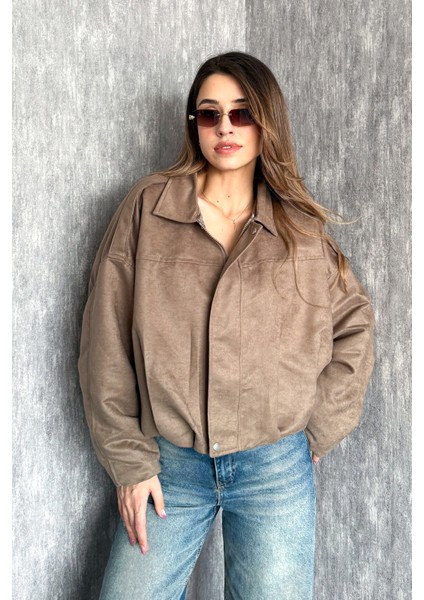 Kadın Süet Bomber Mont 0730