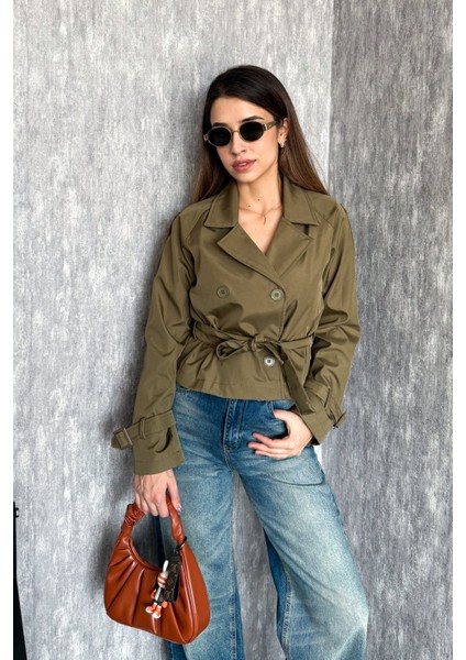 Kadın Kısa Kuşaklı Trençkot 5970