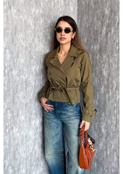 Kadın Kısa Kuşaklı Trençkot 5970 modelleri