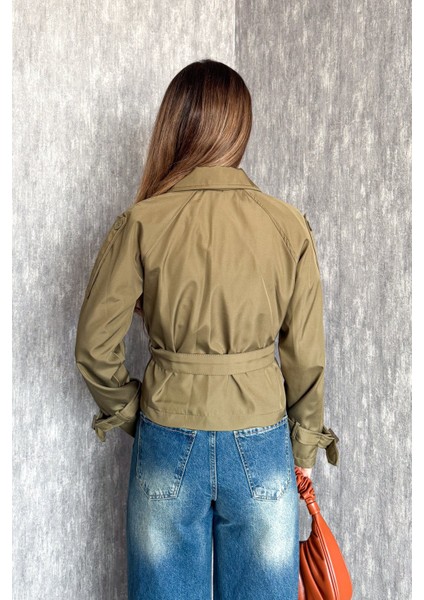 Kadın Kısa Kuşaklı Trençkot 5970 fırsatları