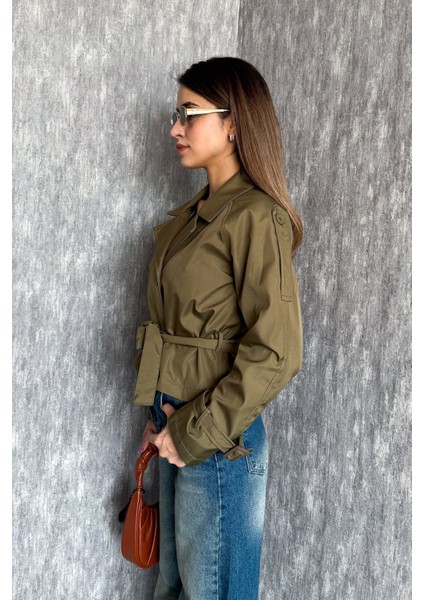 Kadın Kısa Kuşaklı Trençkot 5970 indirimleri