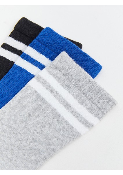 Yeni Sezon Çizgili Erkek Çocuk Soket Çorap 3'lü modelleri