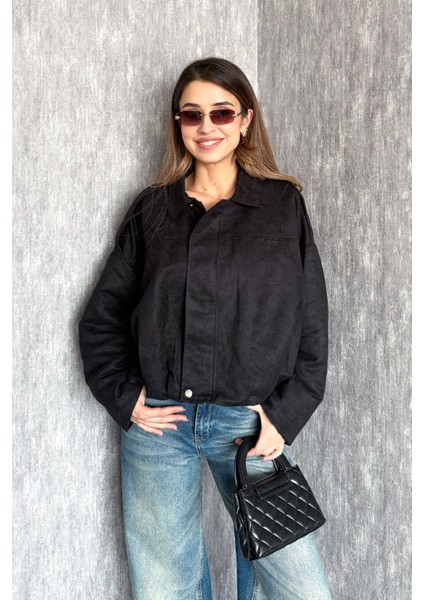 Kadın Süet Bomber Mont 0730