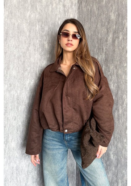 Kadın Süet Bomber Mont 0730