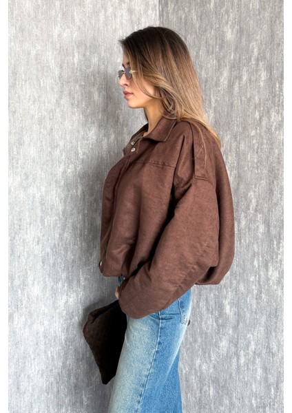 Kadın Süet Bomber Mont 0730 fırsatları