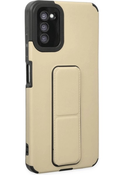 Samsung Galaxy A03S Kılıf Mega Standlı Silikon - Gold fiyatları