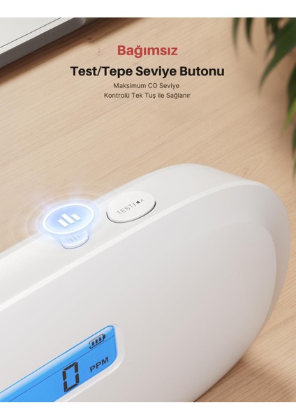 X-Sense Wi-Fi Özellikli Akıllı Karbon Monoksit Dedektörü XC0C-IR, Uygulama Üzerinden Sessizlik, LCD Dijital Ekranlı Co Alarmı, Değiştirilebilir Pilli Karbon Monoksit Alarmı, 1'li Paket indirimleri