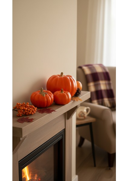 Balkabağı 3'lü Set,biblo, Ev Dekorasyon, Obje, Bohem, Tasarım, Sunum, modelleri