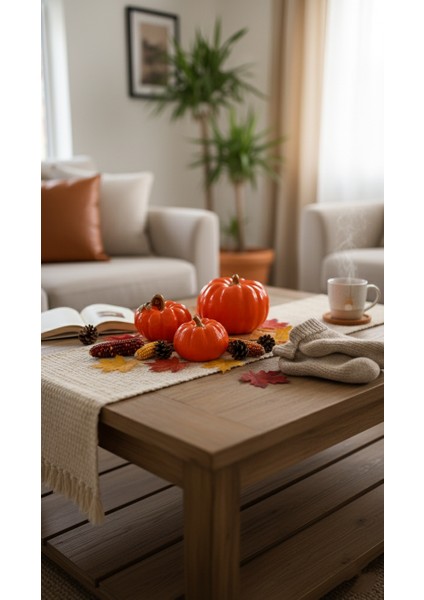 Balkabağı 3'lü Set,biblo, Ev Dekorasyon, Obje, Bohem, Tasarım, Sunum, fırsatları