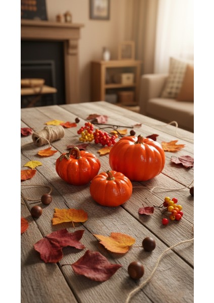 Balkabağı 3'lü Set,biblo, Ev Dekorasyon, Obje, Bohem, Tasarım, Sunum,