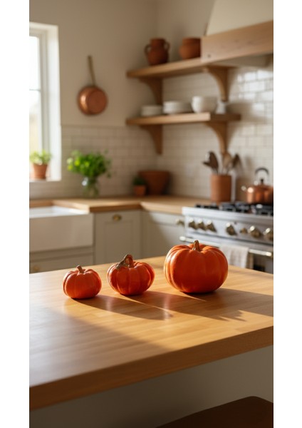 Balkabağı 3'lü Set,biblo, Ev Dekorasyon, Obje, Bohem, Tasarım, Sunum,