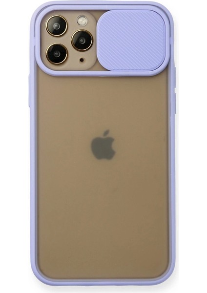 Iphone 11 Pro Kılıf Palm Buzlu Kamera Sürgülü Silikon - Lila