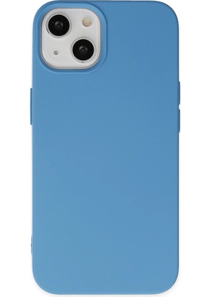 Iphone 14 Plus Kılıf Nano Içi Kadife Silikon - Mavi