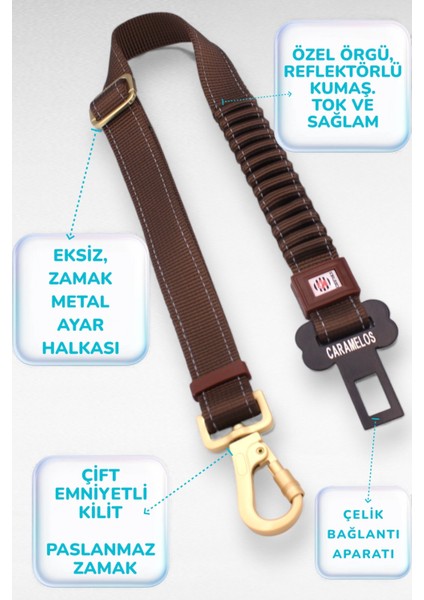 Aramelos Evcil Hayvan Araç Emniyet Kemeri Köpek Oto Kemeri Araba Oto Aksesuar Kh
