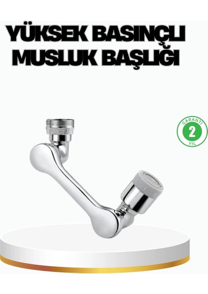 Buğz Üç Segmentli 1080 Derece Musluk Aparatı Esnek Döner Havalandırıcı Pratik Kullanım