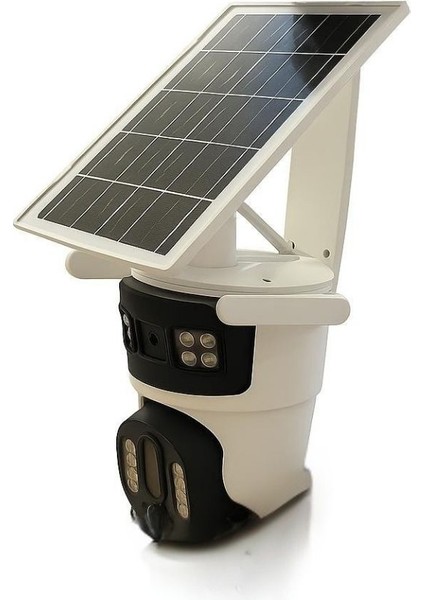 4k-Casacop-Q4-Solar-4g-Iki Kameralı-Bahçe ve Güvenlik Kamerası