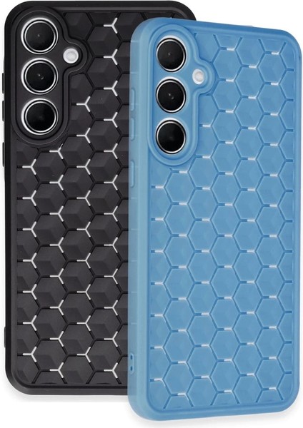 Newface Samsung Galaxy A35 5g Kılıf Petek Silikon Kapak - Lacivert modelleri