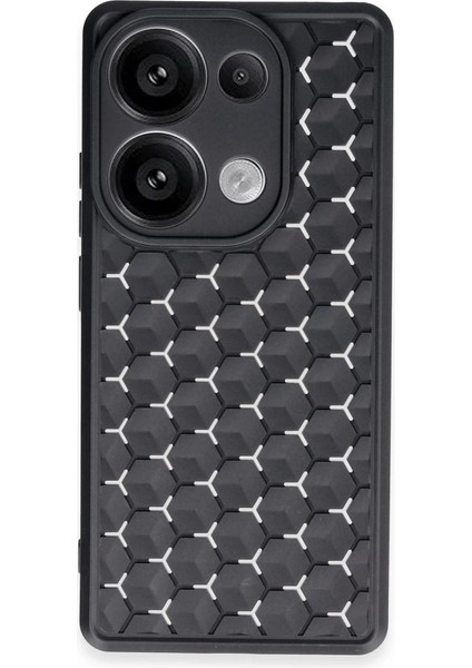 Newface Xiaomi Redmi Note 13 Pro 5g Kılıf Petek Silikon Kapak - Siyah