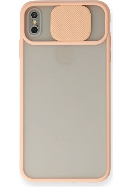 Iphone x Kılıf Palm Buzlu Kamera Sürgülü Silikon - Pembe