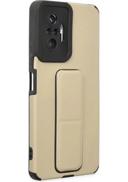 Xiaomi Redmi Note 10 Pro Kılıf Mega Standlı Silikon - Gold fiyatları