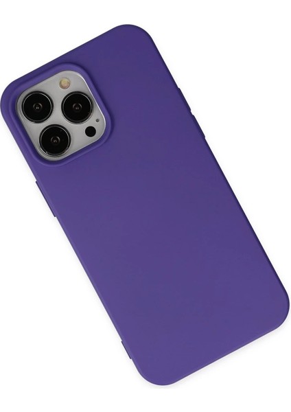 Iphone 14 Pro Max Kılıf Nano Içi Kadife Silikon - Mor modelleri