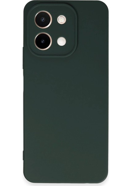 Vivo Y28 Kılıf First Silikon - Koyu Yeşil