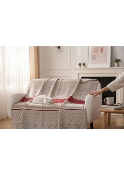 Tek Kişilik Pamuklu Çift Taraflı Battaniye / Yılbaşı Temalı Tv Battaniyesi fiyatları