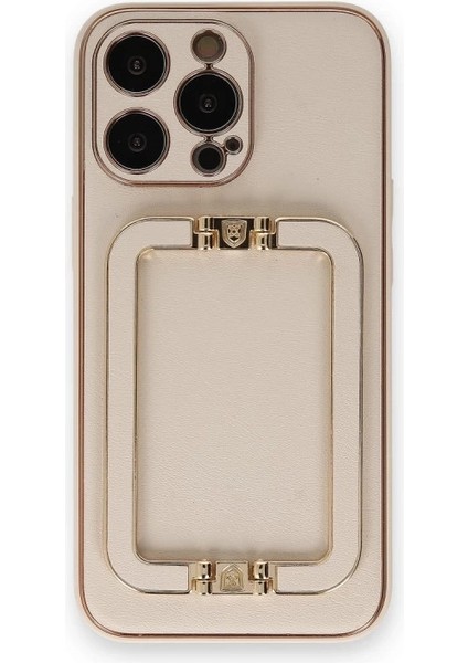 Iphone 14 Pro Max Kılıf Coco Elit Kapak - Gold