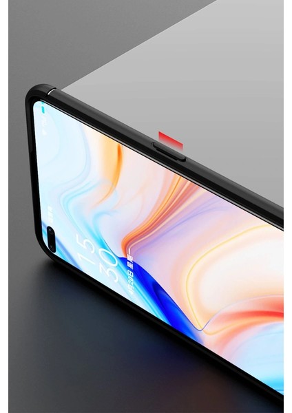 Oppo A73 Kılıf Range Yüzüklü Silikon - Siyah-Kırmızı