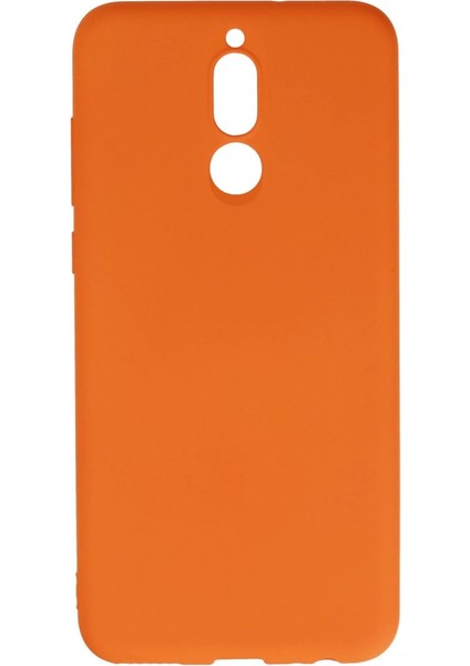 Huawei Mate 10 Lite Kılıf Nano Içi Kadife Silikon - Turuncu