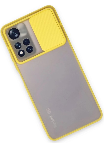 Xiaomi Redmi Note 11 Pro Plus 5g Kılıf Palm Buzlu Kamera Sürgülü Silikon - Sarı modelleri