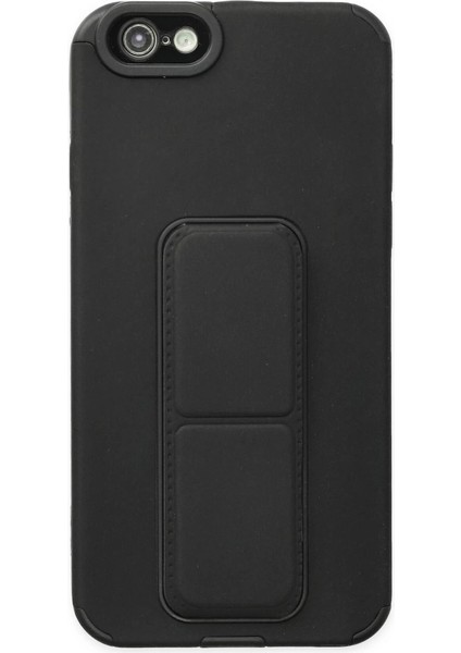 Iphone 6 Kılıf Mega Standlı Silikon - Siyah