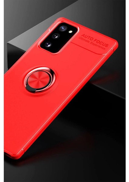 Samsung Galaxy Note 20 Kılıf Range Yüzüklü Silikon - Kırmızı fiyatları