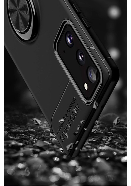 Samsung Galaxy Note 20 Kılıf Range Yüzüklü Silikon - Kırmızı