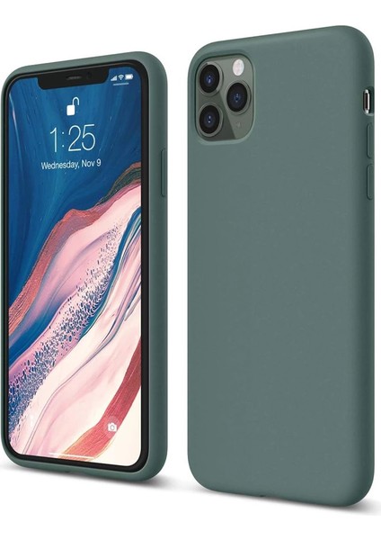 Iphone 11 Pro Kılıf First Silikon - Koyu Yeşil
