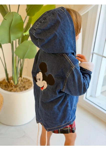 Kız Çocuk Peluş Astarlı Kot Mont modelleri