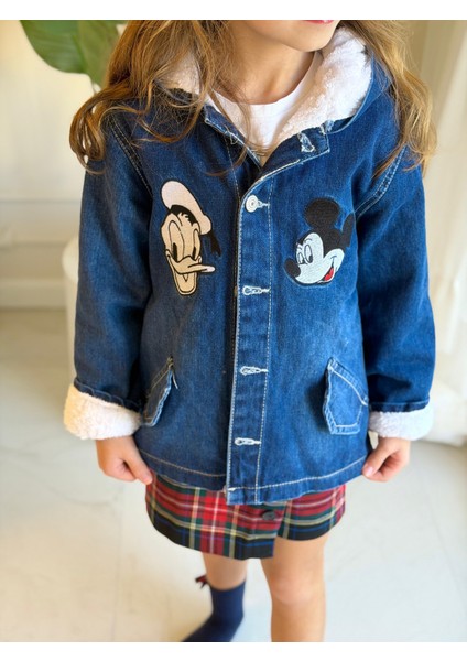 Kız Çocuk Peluş Astarlı Kot Mont fırsatları