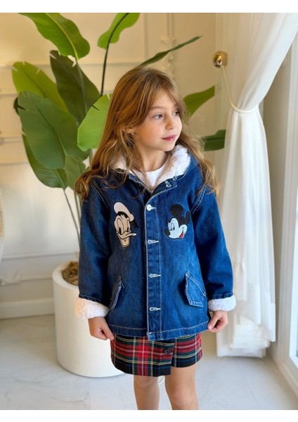 Kız Çocuk Peluş Astarlı Kot Mont indirimleri