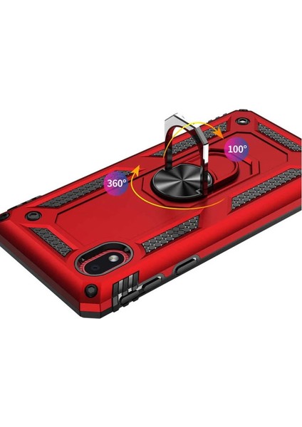 Samsung Galaxy A01 Core Kılıf Sofya Yüzüklü Silikon Kapak - Gümüş