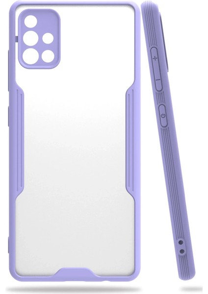 Samsung Galaxy A71 Kılıf Platin Silikon - Lila