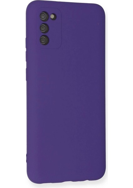 Samsung Galaxy A03S Kılıf Nano Içi Kadife Silikon - Mor modelleri
