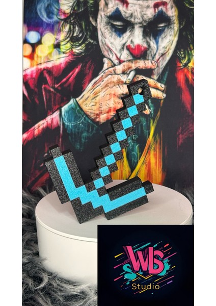 Minecraft Elmas Kazma Figür | Organik | Yeni Nesil Oyuncak 12CM