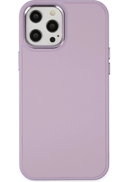 Iphone 12 Pro Max Kılıf Asya Deri Silikon - Lila
